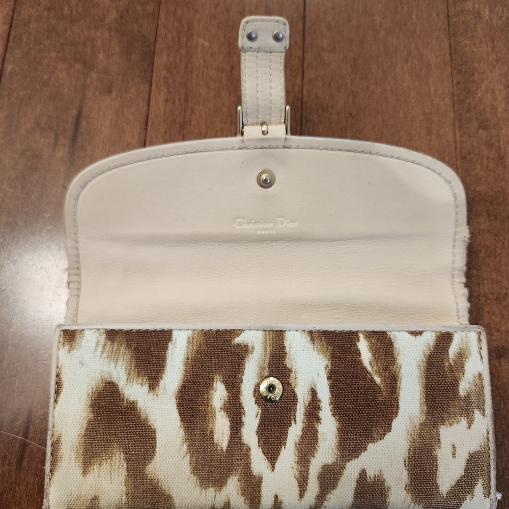 Christian Dior canvas animal print vintage wallet - Picture 9 of 12